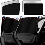 Lot de 4 rideaux de protection solaire magn�tiques pour voiture - protection solaire pour b�b� - avec ...