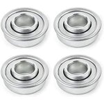 Lot de 4 roulement de roue tondeuse universel 12. 7 mm x 28. 6 mm argent roulement de roue