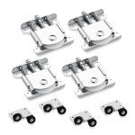 Lot de 4 roulettes pour meubles et armoires - galvanis�es avec double ressort - roulettes silencieuses ...