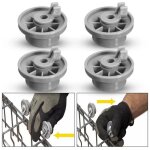 Lot de 4 roulettes pour panier infrieur de lave - vaisselle bosch - siemens neff - gris