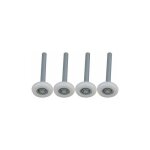 Lot de 4 roulettes de porte de garage en nylon à roulement à billes scellé avec tige de 115 mm pzcc Lot de 4 roulettes de porte de garage en nylon à roulement à billes scellé avec tige de 115 mm pzcc