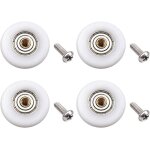 Lot de 4 roulettes de rechange pour porte de douche coulissante avec vis m4 diamètre 19 mm Lot de 4 roulettes de rechange pour porte de douche coulissante avec vis m4 diamètre 19 mm