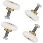 Lot de 4 roulettes de rechange pour porte de douche coulissante avec vis m4 diam�tre 27 mm
