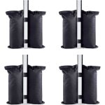 Lot de 4 sacs de lestage pieds de support pour tonnelle sacs de sable poids pour auvent tente parasol ...