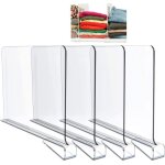 Lot de 4 s�parateurs d�tag�res s�parateurs en acrylique transparent de qualit� sup�rieure lumtens pour ...