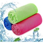 Lot de 4 serviettes rafra�chissantes en microfibre 30 x 90 cm pour sport et activit�s ext�rieures label ...