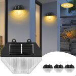 Lot de 4 solaire lampe exterieur ip44 etanche éclairage 180° sécurité sans fil lampe mural applique pour ... Lot de 4 solaire lampe exterieur ip44 etanche éclairage 180° sécurité sans fil lampe mural applique pour ...