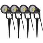Lot de 4 spots led dext�rieur cob 5 w 220 v ip65 �tanches et r�glables �clairage de jardin pour all�es ...