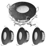 Lot de 4 spots led encastrables gu10 ip65 pour salle de bain spots de plafond de salle de bain tanches ...