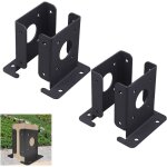 Lot de 4 supports de base r�glables en bois lourd 4 x 4 supports de base dancrage pour pont railing bo�te ...