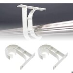 Lot de 4 supports de tringle rideaux compatible 25 cm alliage daluminium avec vis de montage couleurs ...
