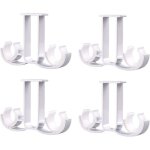 Lot de 4 supports de tringle  rideaux en aluminium fixation murale double au plafond en alliage pour ...