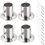 Lot de 4 supports de tringle à rideau support de rail support de tige de douille ensemble de brides en ... Lot de 4 supports de tringle à rideau support de rail support de tige de douille ensemble de brides en ...