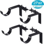 Lot de 4 supports de tringle  rideau sans perage robinet directement dans le cadre de fentre dcoration ...