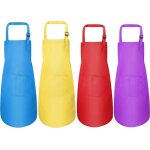 Lot de 4 tabliers pour enfants tablier de cuisine r�glable pour enfants avec 2 poches pour gar�ons et ...
