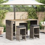 Lot de 4 tabourets de bar de jardin et coussins - sweet - résine tressée pour extérieur - 40 x 40 x 76cm ... Lot de 4 tabourets de bar de jardin et coussins - sweet - résine tressée pour extérieur - 40 x 40 x 76cm ...