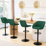 Lot de 4 tabourets de bar vivolilvtabouret de bar reglables en hauteuravec repose - piedschaises bar ...