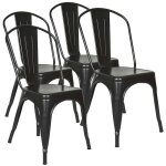 Lot de 4 tabourets hauts de bar - vivolilv - métal - chaise de bar avec dossier - industriel - 43x46x85cm ... Lot de 4 tabourets hauts de bar - vivolilv - métal - chaise de bar avec dossier - industriel - 43x46x85cm ...