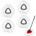 Lot de 4 ttes de rechange compatibles avec les balais rotatifs vileda easywring - recharges de tte ...