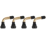 Lot de 4 tiges de valve de pneu coud�es � 90 degr�s base en caoutchouc � clipser tige en laiton pour ...