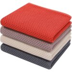 Lot de 4 torchons de cuisine 100 % pur coton 33x71 cm essuie - mains trs absorbants et super douxcouleurs ...