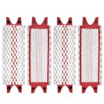 Lot de 4 ttes de balai plates en microfibre compatibles avec vileda ultramax multicolore