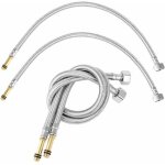 Lot de 4 tuyaux de raccordement flexible tuyau dalimentation pour robinet m10 x 12 bsp 500 mm pour lavabo ...