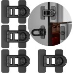 Lot de 4 verrous de scurit pour rfrigrateurs conglateurs et armoires avec adhsif 3m sans outils ...