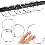 Lot de 40 anneaux de rideau � ouvrir - 50 mm - convient pour rideauxtringles � rideaux et rideaux de ...
