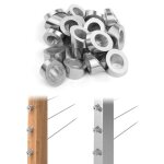 Lot de 40 cbles de 3 / 8 po en acier inoxydable pour garde - corps rondelles biseautes dangle 25 30 ...