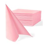 Lot de 40 grandes serviettes de table papier rose