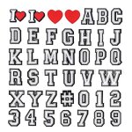 Lot de 41 breloques lettres de lalphabet (82 pices) c?urs et doubles lettres de lalphabet de a  z chiffres ...