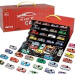 Lot de 48 voitures miniature � friction - v�hicules de course en alliage avec garage et piste - en m�tal ...