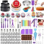 Lot de 492 kit ptisserie moule  gteau diy revtement anti - adhsif avec plateau tournant et accessoire ...
