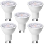 Lot de 5 ampoules led gu10 6 w blanc chaud 3000k 500 lumens spot encastré sans scintillements dimmable ... Lot de 5 ampoules led gu10 6 w blanc chaud 3000k 500 lumens spot encastré sans scintillements dimmable ...