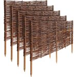 Lot de 5 bordure de jardin en saule creative home 60 x 40 cm ( + / - 1 cm) clture de jardin bordure ...