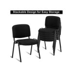 Lot de 5 chaises visiteurs chaises dinvit�s empilables assise en r�sille structure en acier 55�405�77 ...