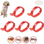 Gigicial lot de 5 colliers silicone anti - tiques anti - puces anti - insectes et anti - moustiques - ...