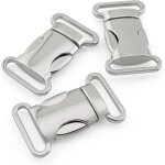Lot de 5 fermeture  clip en mtal pour bracelets paracorde colliers pour chien sac  dos couleur : argent ...