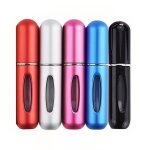 Lot de 5 flacons atomiseurs de parfum de 5 ml mini flacons de voyage portables en verrevaporisateur vide ...