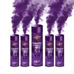 Lot de 5 fumig�nes a main 1 minute couleur violet - d�clenchement � goupille dur�e 60 secondes