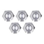 Lot de 5 interrupteurs  bouton - poussoir momentans en mtal  rinitialisation automatique ultra fins ...