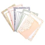 Lot de 5 jolis ensembles de papier  lettre et enveloppes en papier  lettre a5