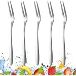 Lot de 5 mini fourchettes en acier inoxydable ? id�ales pour les fruits les desserts les ap�ritifs les ...