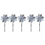 Lot de 5 moulins � vent r�fl�chissants avec piquets moulins � vent super brillants pour d�coration de ...