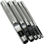 Lot de 5 outils de poin�onnage / outil perforateur / perforatrice de 2 / 3 / 4 / 6 / 8mm - poin�on creux ...