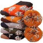 Lot de 5 paires (motif sapin de nol) de chaussettes dhiver - chaussettes dintrieur - chaussettes pour ...