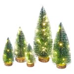 Lot de 5 petits sapins de noël avec lumières mini décorations de table pour sapin de noël sapin de noël ... Lot de 5 petits sapins de noël avec lumières mini décorations de table pour sapin de noël sapin de noël ...
