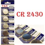 Lot de 5 pile bouton cr2430 lithium batterie 3v date péremption: 12 / 2028 Lot de 5 pile bouton cr2430 lithium batterie 3v date péremption: 12 / 2028