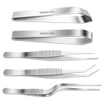 Lot de 5 pinces de cuisine en acier inoxydable pinces � ar�tes de poisson